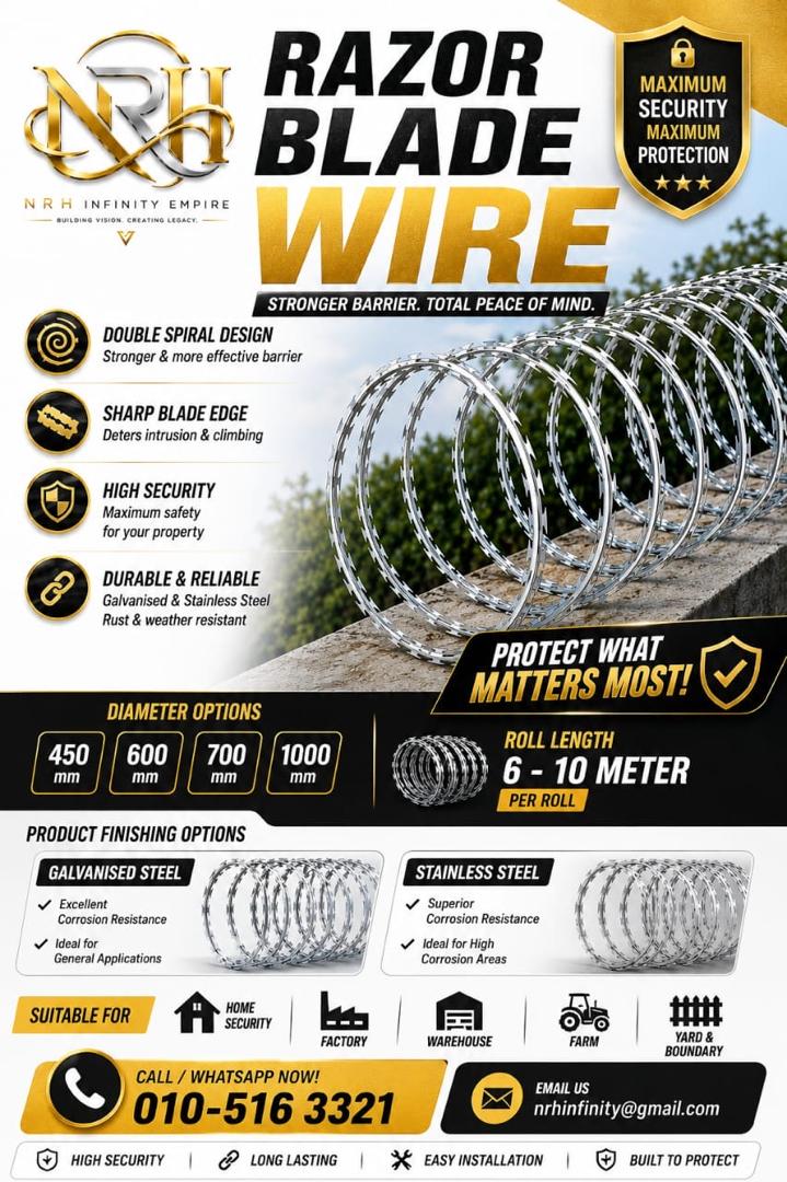 Razor blade wire security brochure