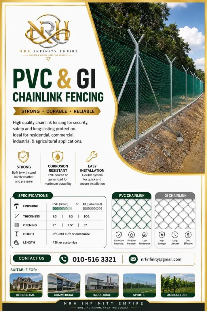 PVC and GI chain link fence brochure